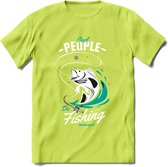 Cool People Do Fishing - Vissen T-Shirt | Aqua | Grappig Verjaardag Vis Hobby Cadeau Shirt | Dames - Heren - Unisex | Tshirt Hengelsport Kleding Kado - Groen - S