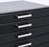 ZAZA Home Sieradendoos XL - Juwelendoos - Horlogedoos - Sieradenbox - Zwart Leer