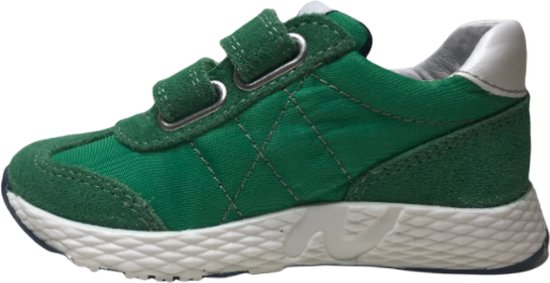 Naturino Mt 21 velcros baskets sportives en cuir logo blanc Jesko Green