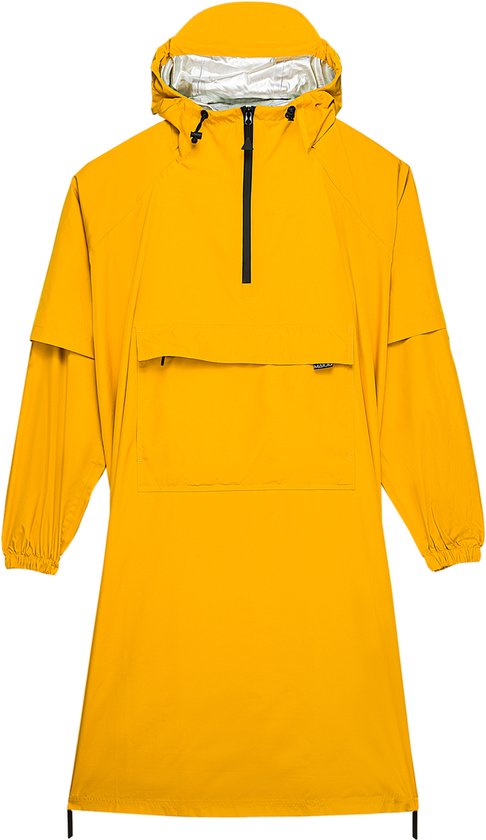 Maium - Poncho met capuchon voor volwassenen - Met zijritsen - Mango mojito - maat L