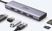 UGREEN CM511 5-in-1 Adapter USB-C Hub to 3x USB3.0 + HDMI + TF / SD (Grijis) 029081