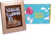 Paasbrievenbusgeschenk met paas chocoladepuzzel