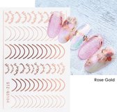PRO-Deals | Nagelstickers | Tijdelijk 1 + 1 gratis | Unieke Nagel Stickers | Kleur Rosé | Nail Art 3D Stickers | Nagelstickers | Nagel Decoratie