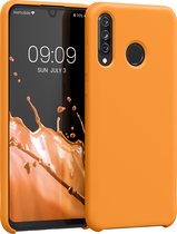 kwmobile telefoonhoesje voor Huawei P30 Lite - Hoesje met siliconen coating - Smartphone case in abrikoos