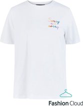PIECES  pcjolly ss tee t-shirt dames WIT M