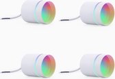 Manzibo Smart Wifi Hanglamp - Set van 4 - Plafondlamp - Met app control - Dimbaar- Led Verlichting - Voor Keuken/Huiskamer - Moderne look - Meerkleurig - Wit