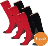 Xtreme Sockswear Compressie Sokken Hardlopen - 6 paar Hardloopsokken - Multi Red - Compressiesokken - Maat 42/45