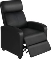 Furnibella - Relaxstoel, relaxstoel, televisiestoel, Cinemastoel, sofa, Recliner, enkele bank, tv-kruk, bank, beensteun, kunstleer