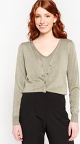 LOLALIZA Lurex cardigan - Groen - Maat S