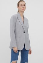 Vero Moda Blazer Vmevelyn Jacket 10259581 Light Grey Mela/black Pins Dames Maat - XL
