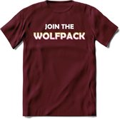 Saitama T-Shirt | Join the wolfpack Crypto ethereum Heren / Dames | bitcoin munt cadeau - Burgundy - XL