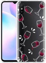 Xiaomi Redmi 9AT Hoesje Wine not? - Designed by Cazy