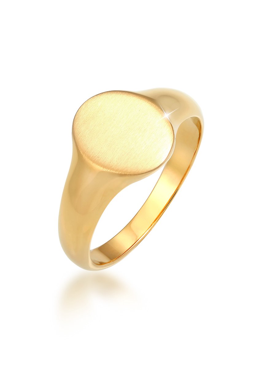 KUZZOI - Ring - Heren Zegel Basic Minimaal Robuust Mat in 925 Sterling Zilver - Heren