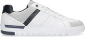 No Stress - Heren - Off white leren sneakers met grijze details - Maat 42