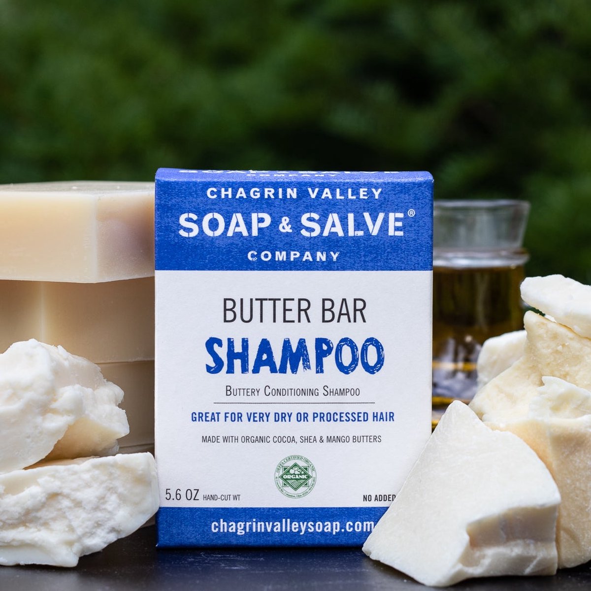 Gift Set – 100 % Natuurlijke Shampoo&Conditioner Butter Bar met duurzaam houten zeepbakje - Chagrin Valley - Gift set - Natural –- luxury Shampoo – Aanbieding !!!