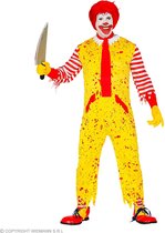 Widmann - Monster & Griezel Kostuum - Mckiller Fastfood Clown - Man - rood,geel - Small - Halloween - Verkleedkleding
