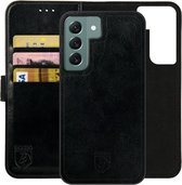 Rosso Element Uitneembaar 2-in-1 Hoesje Geschikt voor Samsung Galaxy S22 Plus | Luxe Portemonnee | Back Cover | Pasjeshouder | Zwart