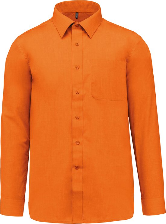 Herenoverhemd 'Jofrey' lange mouwen Kariban Oranje maat XL