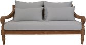 Bahama sofa 2,5-zits incl kussenset - 150x95x80 - Naturel/wit - teak