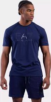 EA7 Emporio Armani Big Chest Logo T-Shirt Heren Blauw - Maat: S