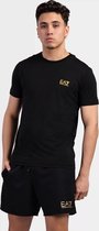 EA7 Emporio Armani Basic Logo T-Shirt Heren Zwart/Goud - Maat: XXL