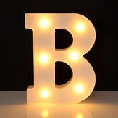 Lichtgevende Letter B - 16 cm - Wit - LED