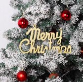 Akyol - Kersthanger - kerstdecoratie -kerstboom- 2 stuks -merry christmas hanger goud -merry christmas gold-m erry christmas voor in de kerstboom -kerstboomhanger merry christmas -decoratie voor de kerstboom - Kerstboom Decoratie - Kerstsfeer – Ch
