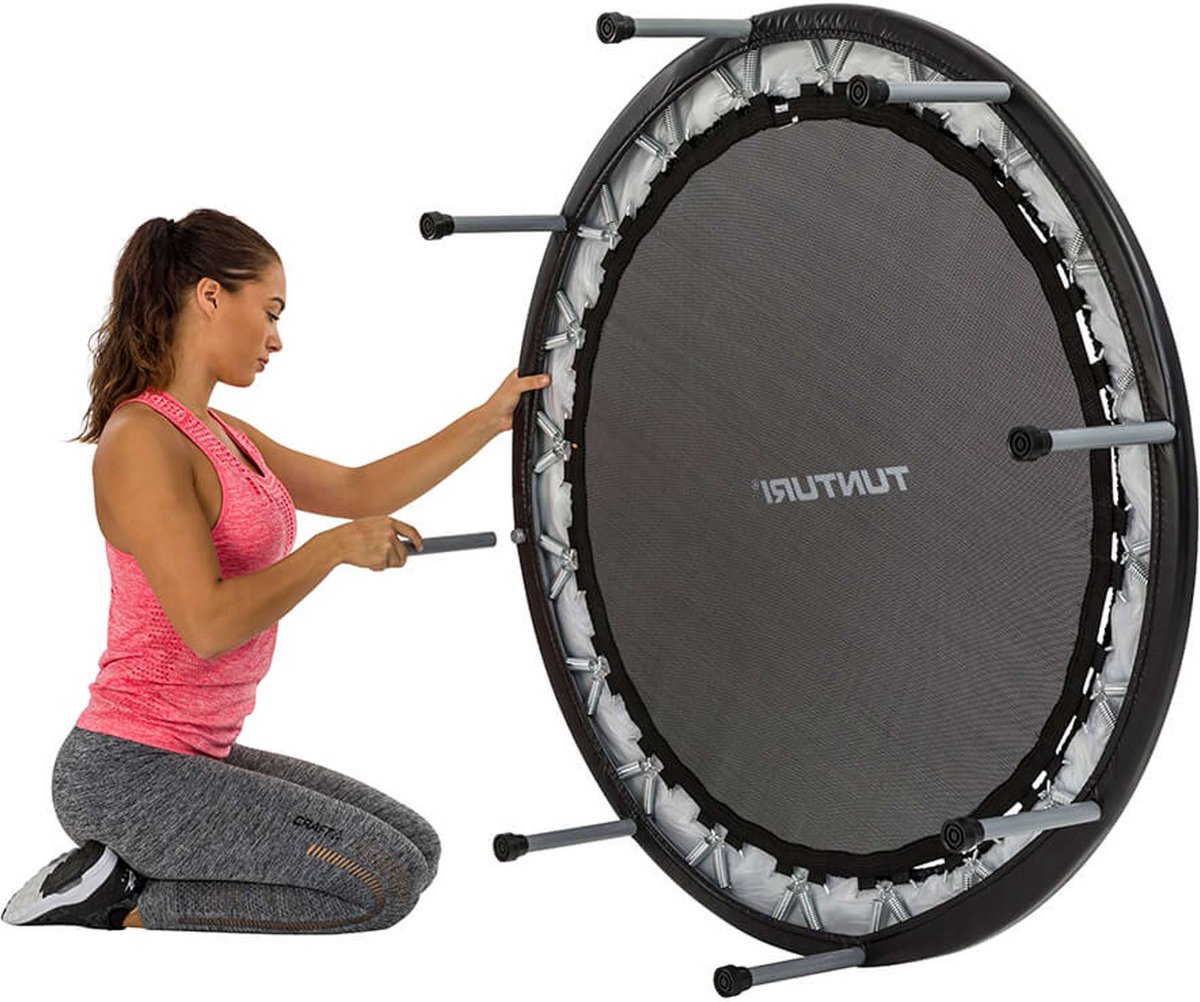 Tunturi Pro Fitnessmat - Yogamat - Gymnastiekmat - Oefenmat - 180x60x1,5cm - Zwart - Incl. gratis fitness app