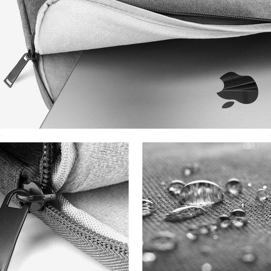 Housse pour ordinateur portable 14 pouces - Housse pour ordinateur portable adaptée au MacBook Pro 16 pouces - Housse pour tablette - avec pochette organiseur de câbles - Grijs foncé