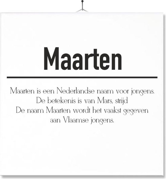 Maarten definities