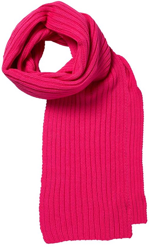 sjaal 2 x 2 rib fluor rose One | Carnavals sjaal | Sjaal roze Gebreide... | bol.com