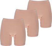 Apollo - Bamboe Short Naadloos - Skin - 3-Pak - Maat XL - Boxershorts dames - Dames ondergoed - Naadloos - Bamboe - Bamboe ondergoed dames
