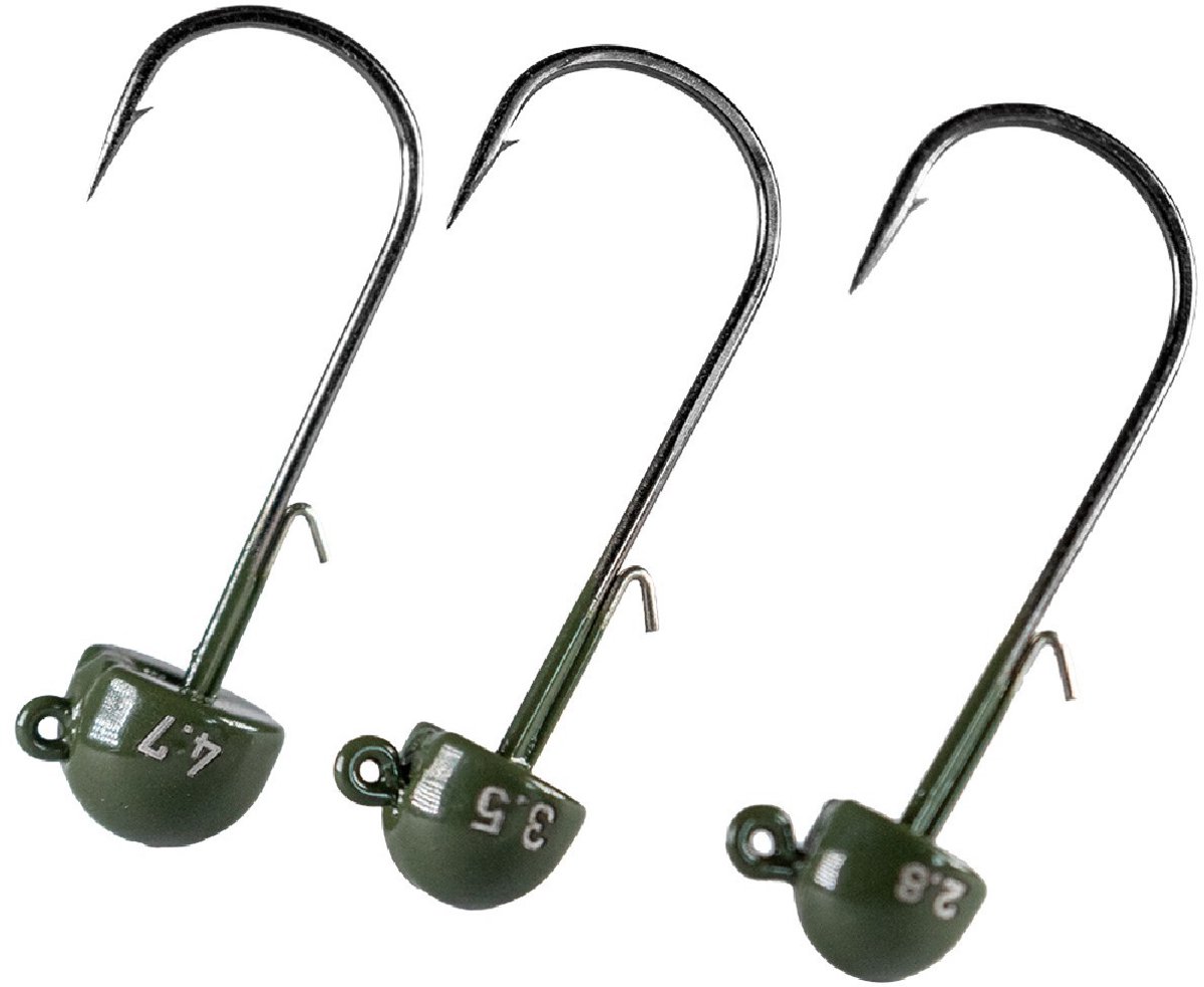LMAB Tungsten Ned Jig Green Pumpkin 3st. Size 1/0 - 2,8 gr