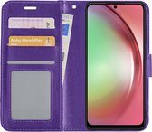 Hoes Geschikt voor Samsung A54 Hoesje Book Case Hoes Flip Cover Wallet Bookcase - Paars