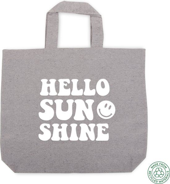 Hello Sunhines Tote Bag Tote Bag - Femme - Sac en coton - Shopping - Sac de plage - Sac shopping recyclable - Durable
