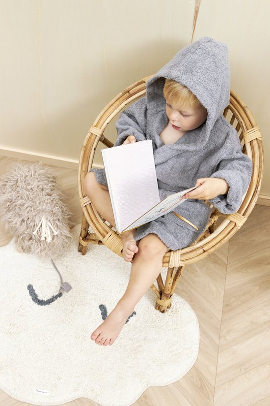 Meyco Baby Uni badjas - badstof - grey - 98/104 van Meyco — afbeelding 5