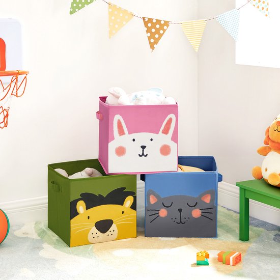 Sobuy SoBuy Kinder Bücherregal Spielzeugtruhe Aufbewahrungsregal Kinderzimmer Gr