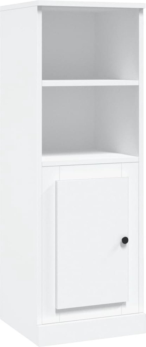 vidaXL - Hoge - kast - 36,35,5x103,5 - cm - bewerkt - hout - wit