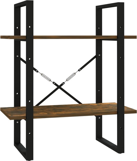 vidaXL Boekenrek 60,5x30x90 cm bewerkt hout artisanaal eikenkleurig