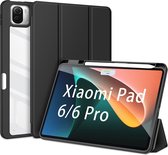 Dux Ducis - Tablet hoes geschikt voor Xiaomi Pad 6 / Pad 6 Pro - Toby Series - Tri-Fold Book Case - Zwart