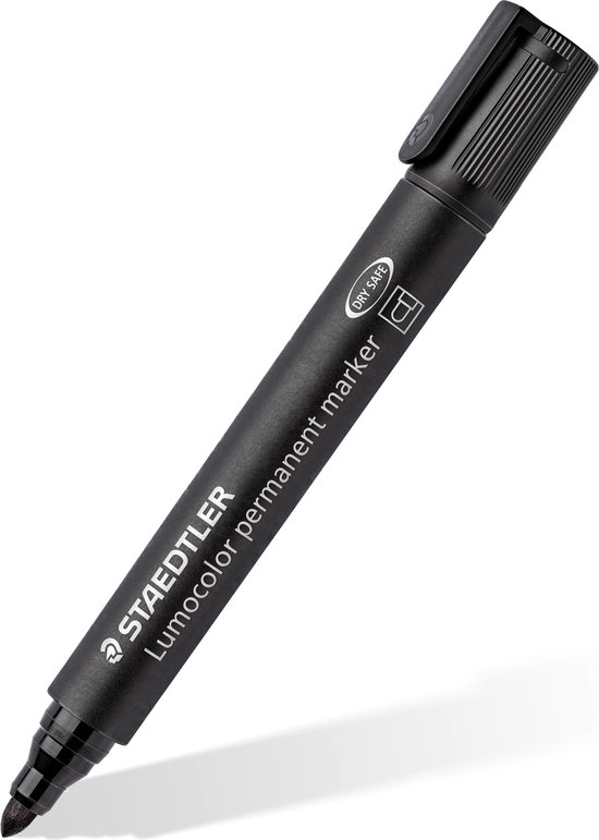 STAEDTLER Lumocolor permanent marker ronde punt zwart