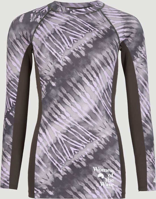 O'Neill - UV-Zwemshirt met lange mouwen voor vrouwen - Women of the wave - UPF50+ - Grey Tie Dye - maat XL