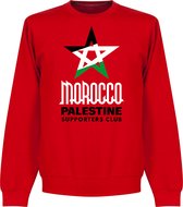 Marokko Palestina Supporters Club Sweater - Rood - XXL