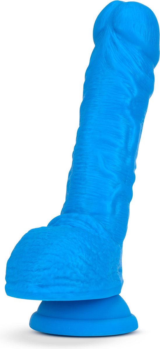Neo 9 inch Dual Density Dildo Neon Blue