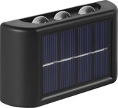 BIZZ Light® Solar wandlamp - 2 Stuks - Zonne energie - buiten verlichting - Solar up en down - Tuin waterdichte wandlamp - Tuin verlichting - Duo Verpakking - Led verlichting - Warm wit licht - IP65 -