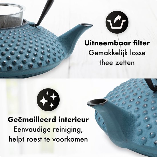 THEEPOT 1,25 L GIETIJZER - GIETIJZEREN THEEPOT Kambin in Japanse Stijl