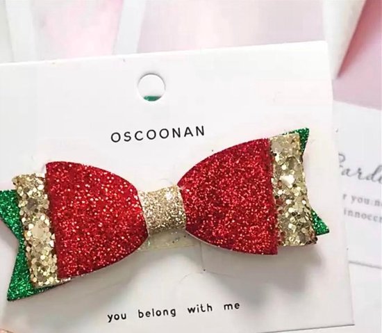 Petit Nœud De Cheveux De Noël Pour Fille - Fait Main Aux USA - Multicolore - Taille Small