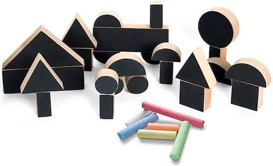 Wodibow - Krijten houten speelgoed - krijt - houten speelgoed - design - houten blokken - verbeelding van Wodibow — afbeelding 2