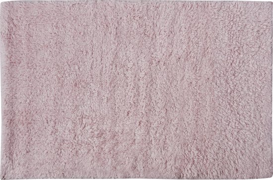 MSV Tapis de bain/tapis de bain - pour le sol - rose clair - 45 x 70 cm - polyester/coton