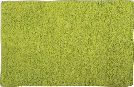 MSV Tapis de bain/tapis de bain - pour le sol - vert pomme - 45 x 70 cm - polyester/coton